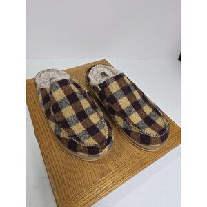 ONCAI Shoes Mens Size 13 Slip On Slippers Moccasin Memory Foam Indoor Plaid Hous